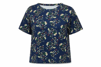 Womens UK Size 12 Cutie Blue Basic T-Shirt