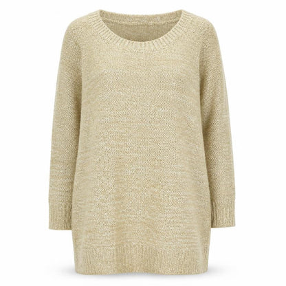 Womens UK Size 14 F&F Gold Pullover Jumper