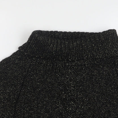 Aftershock Womens Black Roll Neck Acrylic Cape Jumper Size M