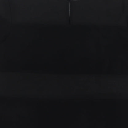 Miss Selfridge Womens Black Viscose Basic Blouse Size 12 Round Neck