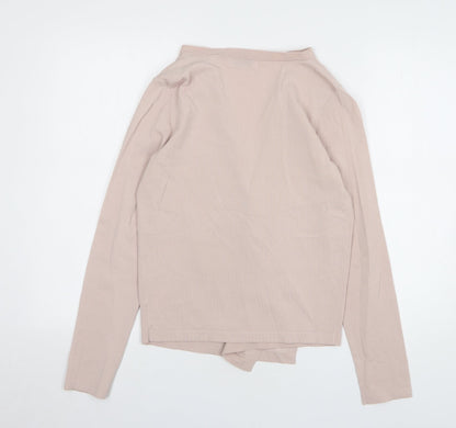 Gallery Womens Pink V-Neck Viscose Cardigan Jumper Size M