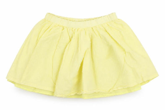 So Cute Girls Yellow 100% Cotton Pleated Skirt Size 18-24 Months