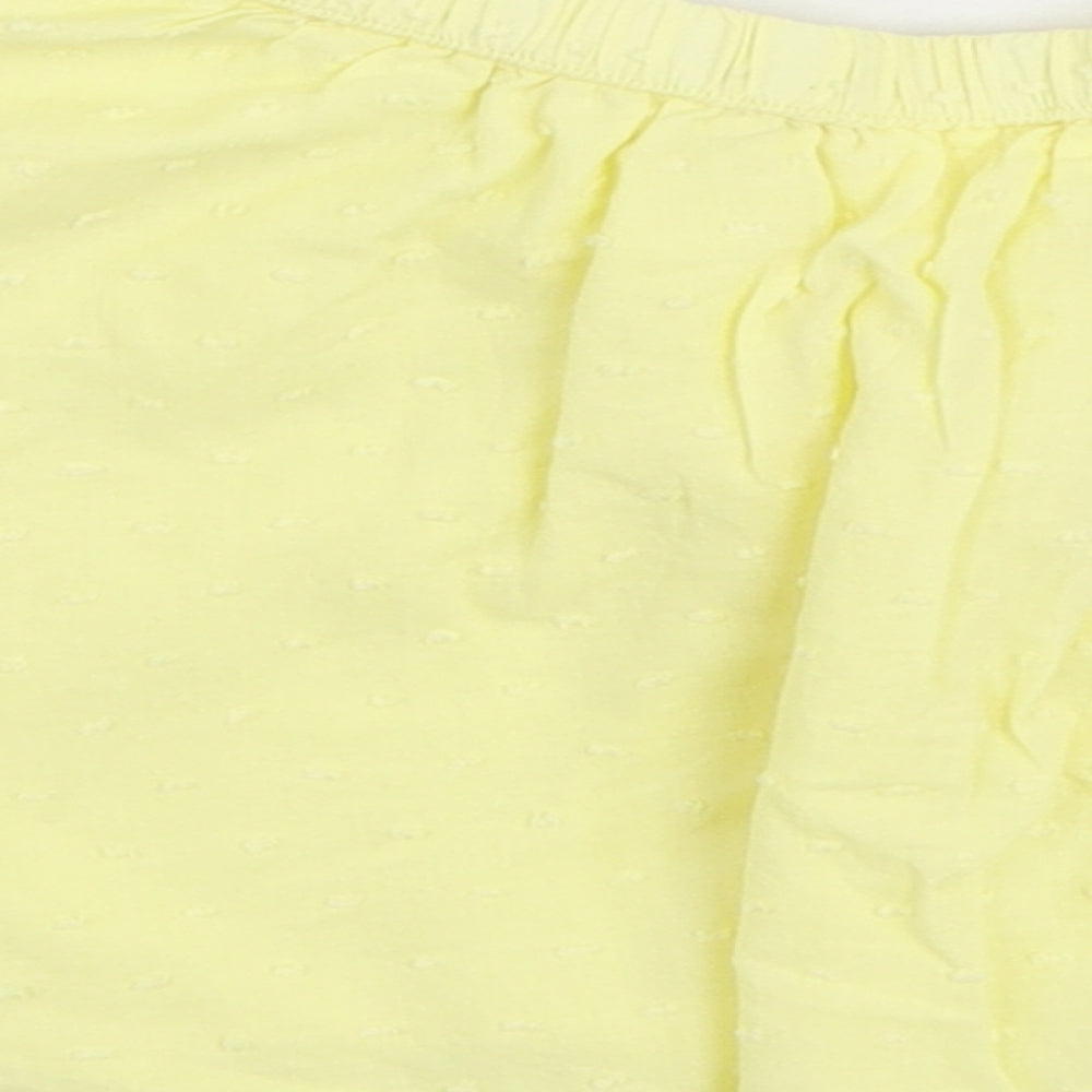 So Cute Girls Yellow 100% Cotton Pleated Skirt Size 18-24 Months