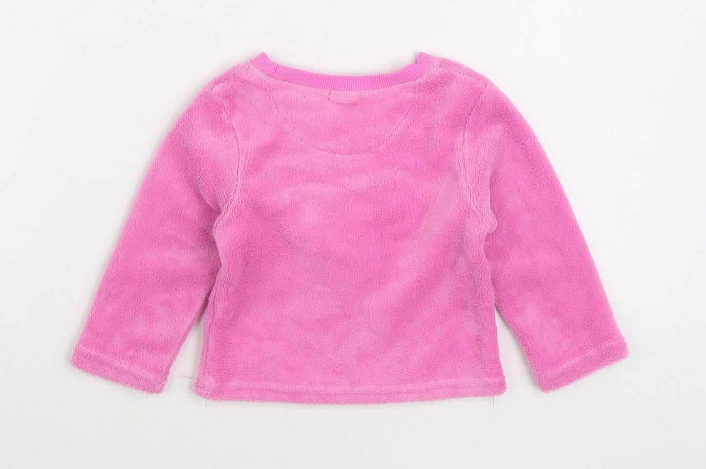 Crafted Girls Pink Solid Polyester Cami Pyjama Top Size 12-18 Months Pullover - Cat Lounge Top