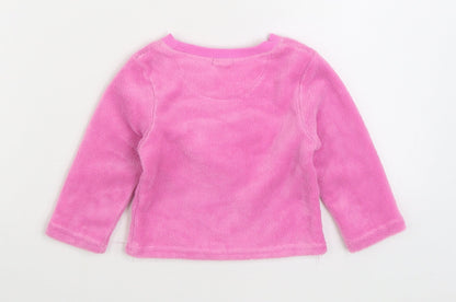 Crafted Girls Pink Solid Polyester Cami Pyjama Top Size 12-18 Months Pullover - Cat Lounge Top