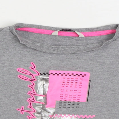 George Boys Grey Cotton Basic T-Shirt Size 7-8 Years Round Neck - Kindness is Power