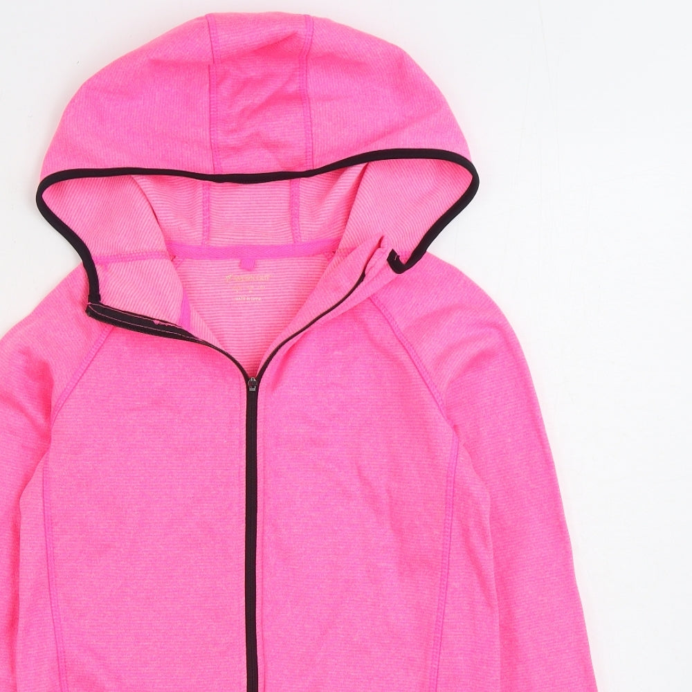 Work Out Womens Pink Jacket Size 8 Zip