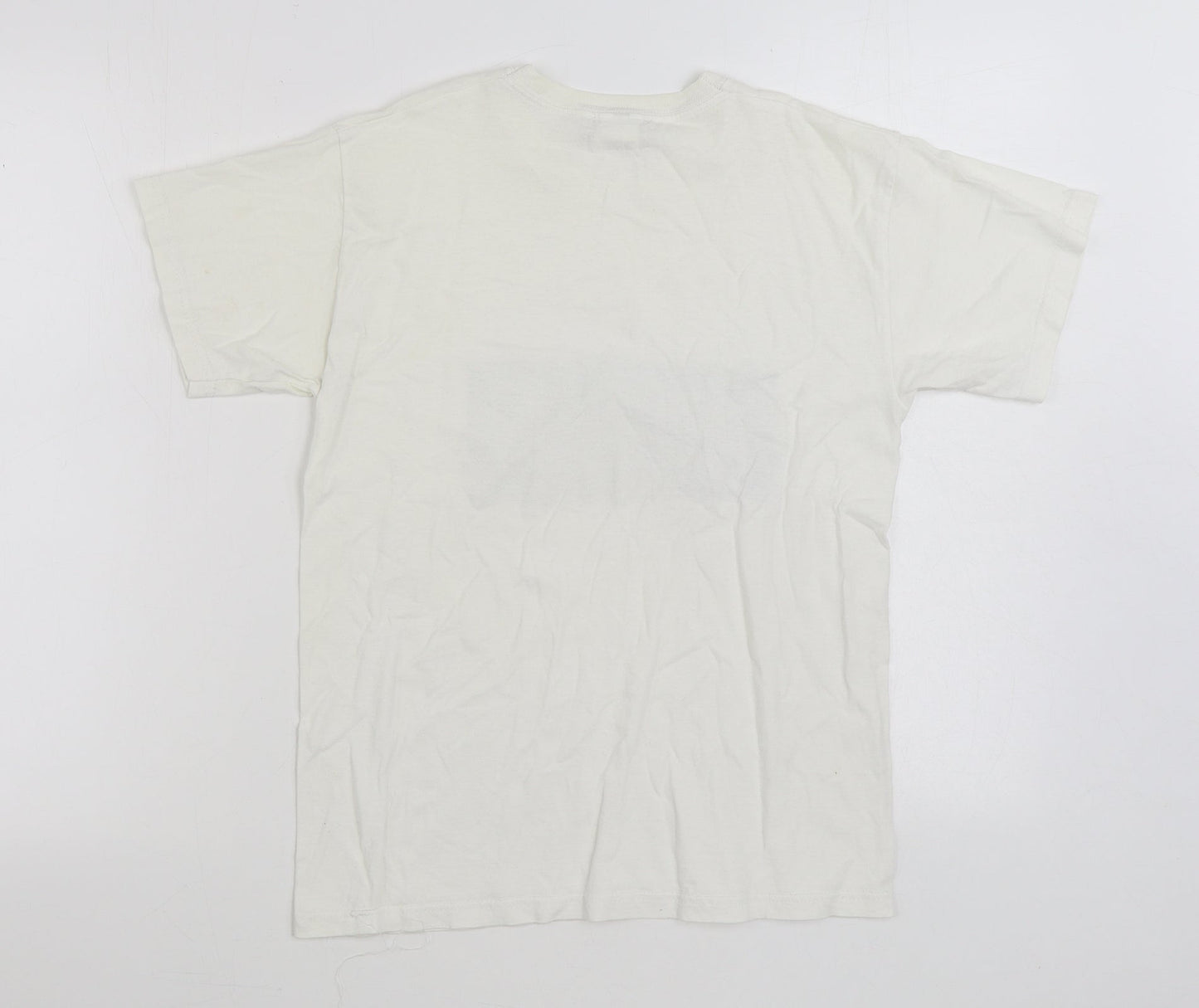 Love Girls White 100% Cotton Basic T-Shirt Size S Round Neck Pullover - Queen
