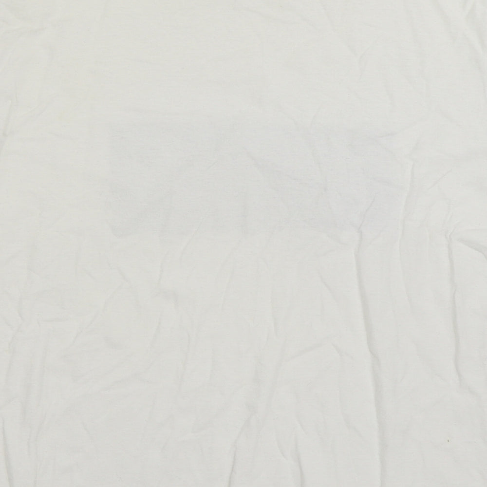 Love Girls White 100% Cotton Basic T-Shirt Size S Round Neck Pullover - Queen