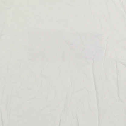 Love Girls White 100% Cotton Basic T-Shirt Size S Round Neck Pullover - Queen