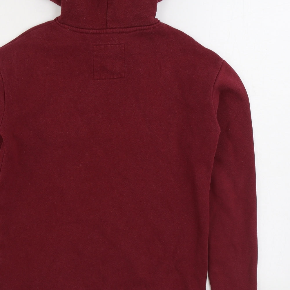 Hollister Womens Red Cotton Pullover Hoodie Size XS Pullover