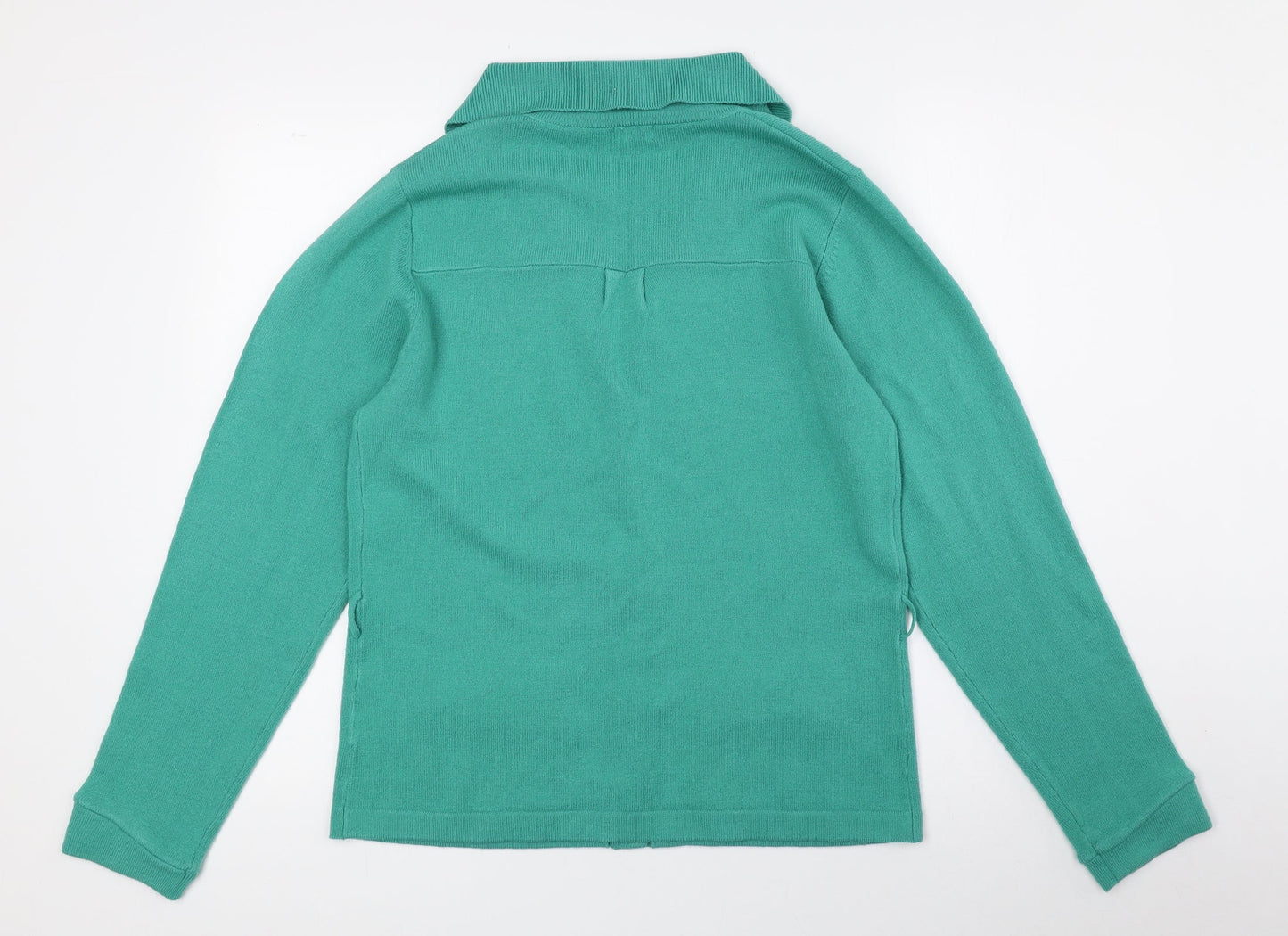 Filati Womens Green V-Neck Cardigan Jumper Size L