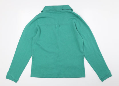 Filati Womens Green V-Neck Cardigan Jumper Size L