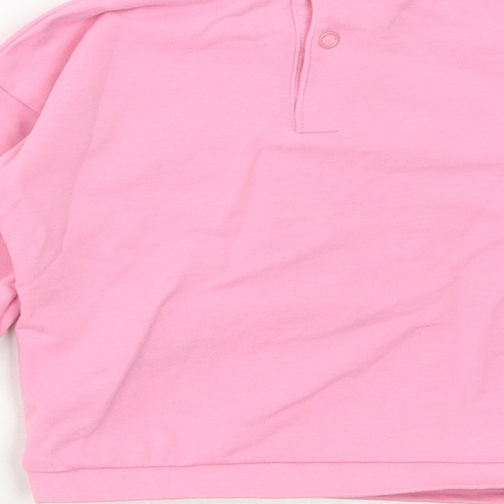 Marks and Spencer Girls Pink Cotton Pullover Jumper Size 3-6 Months Snap - Sunny Days