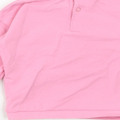 Marks and Spencer Girls Pink Cotton Pullover Jumper Size 3-6 Months Snap - Sunny Days