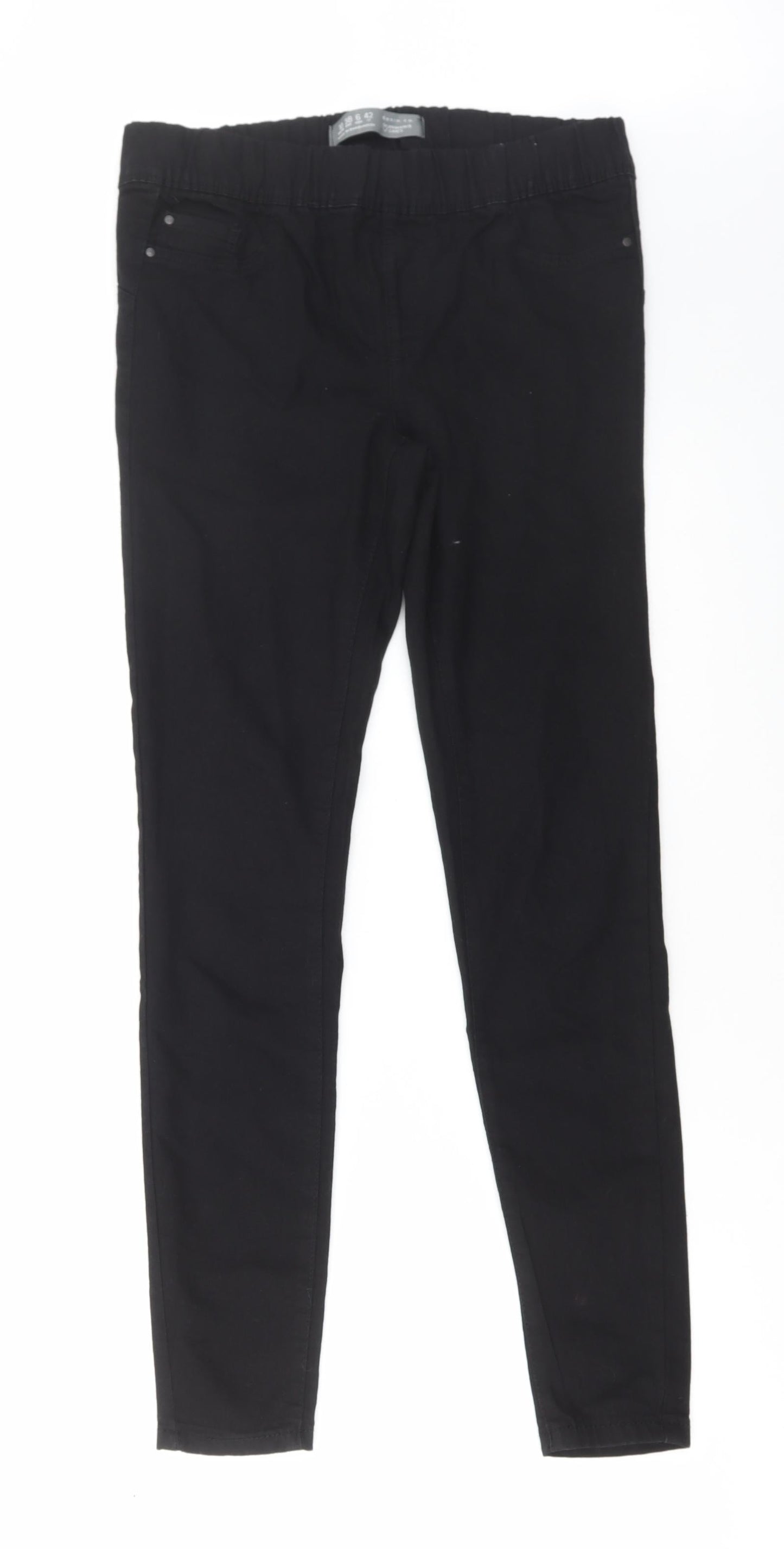 Denim & Co. Womens Black Cotton Jegging Jeans Size 10 L29 in Regular