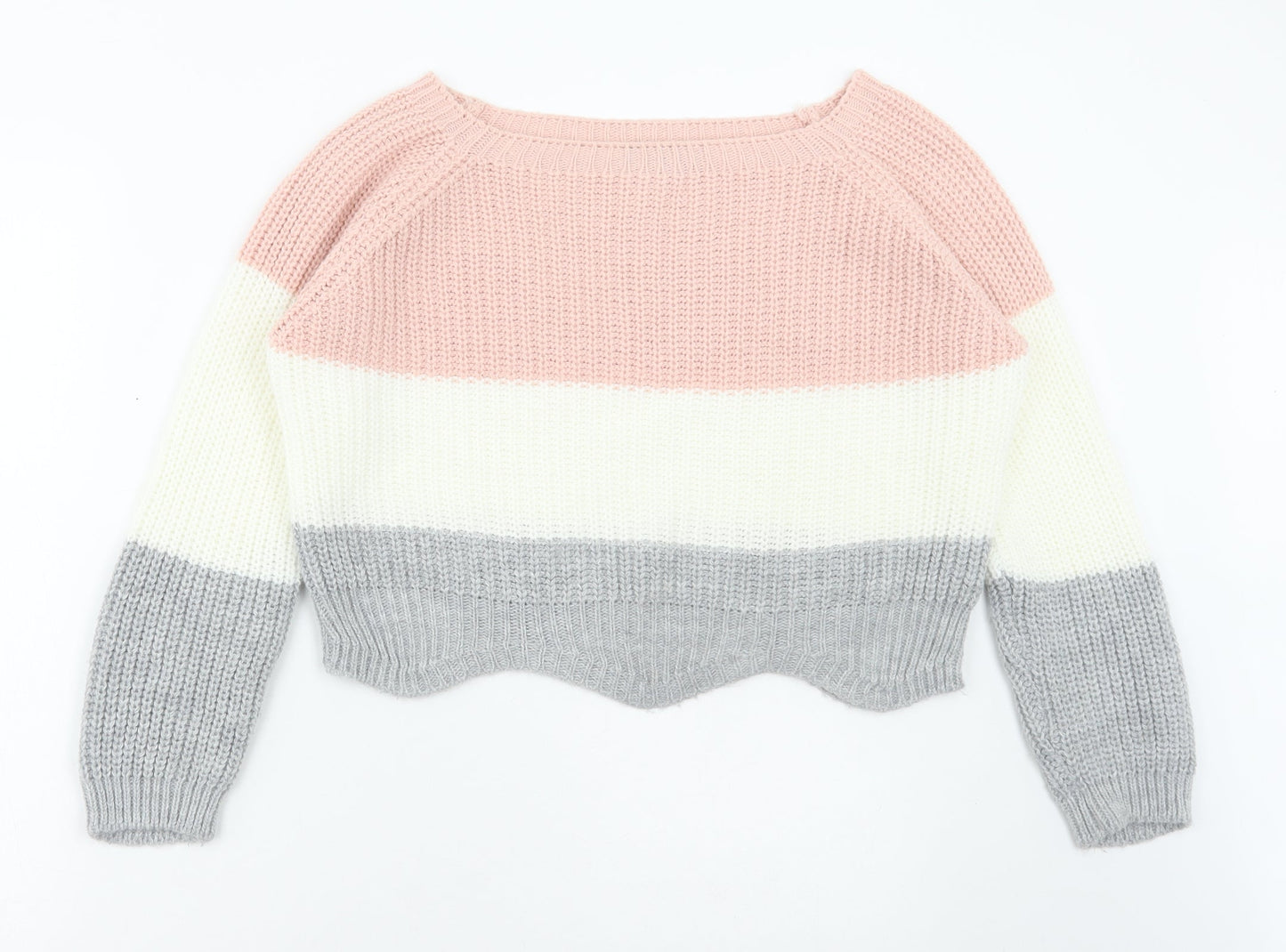 Womens UK Size M Cameo Rose Multicoloured Pullover Jumper