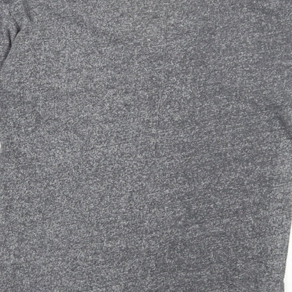 Divided by H&M Womens Grey V-Neck Cotton Pullover Jumper Size XS