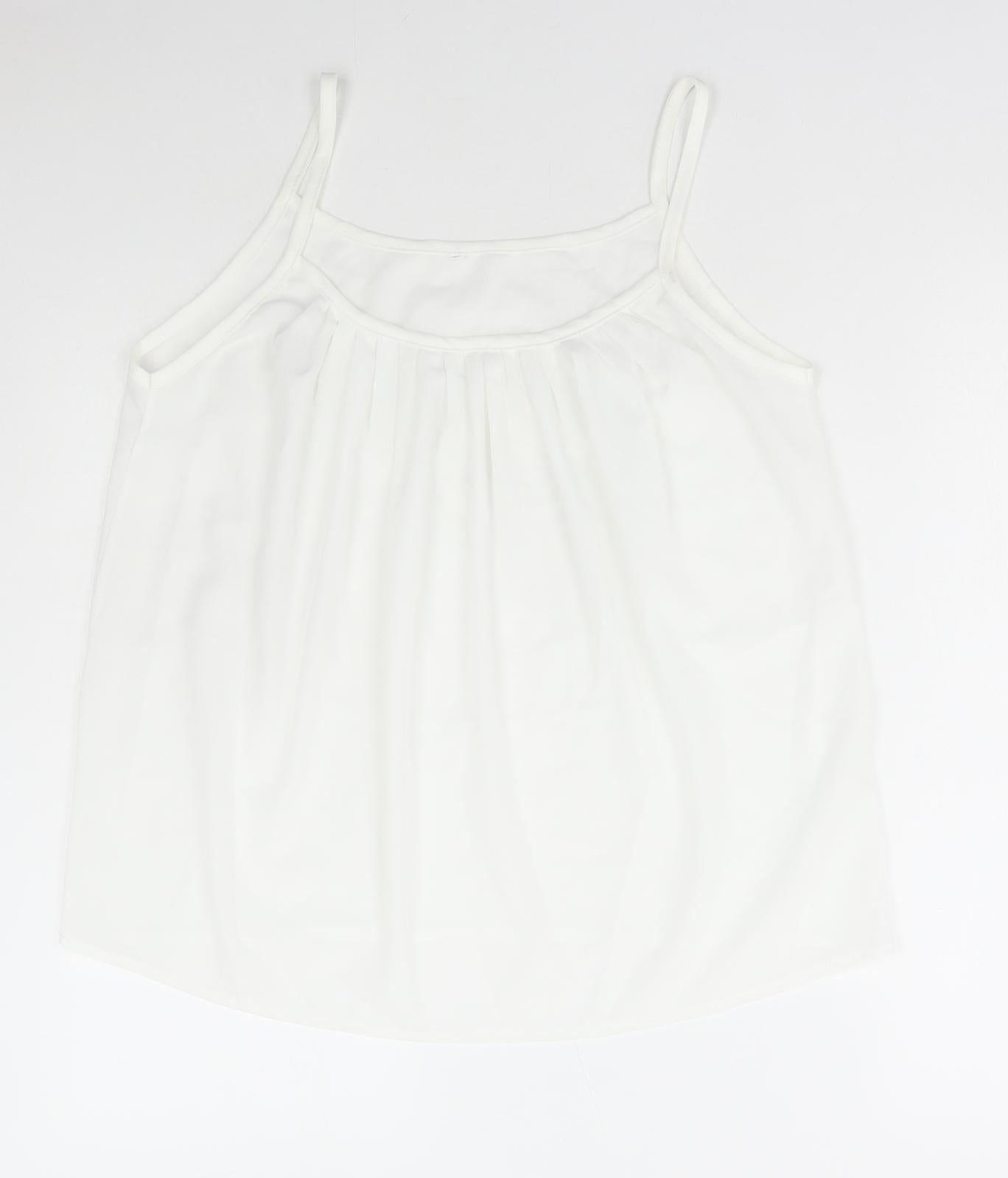 Womens UK Size 3XL Preworn White Camisole Tank