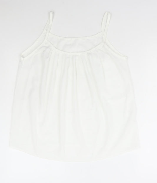 Womens UK Size 3XL Preworn White Camisole Tank
