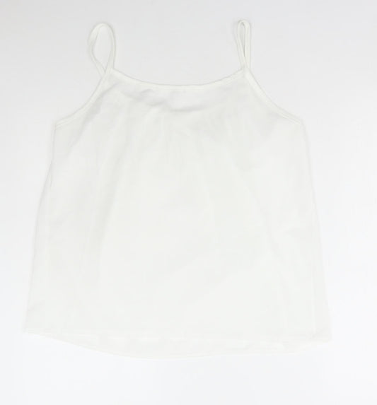 Womens UK Size 3XL Preworn White Camisole Tank