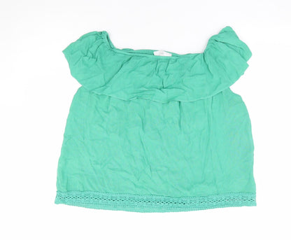 Womens UK Size S Wallis Green Basic Blouse