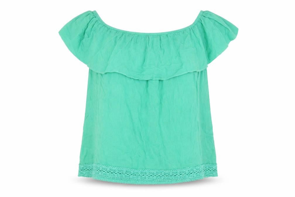 Womens UK Size S Wallis Green Basic Blouse