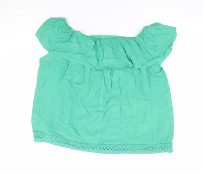 Womens UK Size S Wallis Green Basic Blouse
