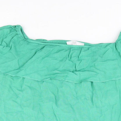 Womens UK Size S Wallis Green Basic Blouse