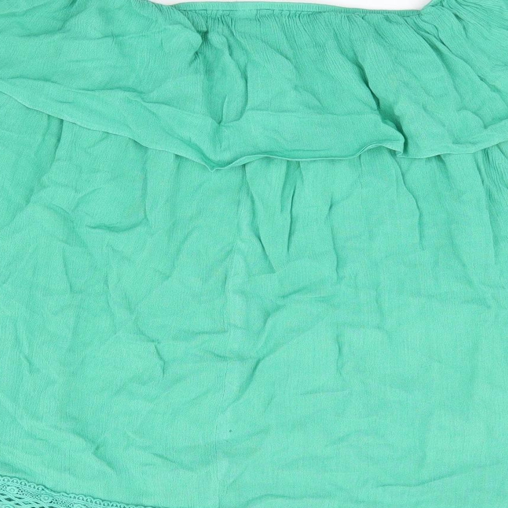 Womens UK Size S Wallis Green Basic Blouse