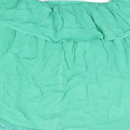 Womens UK Size S Wallis Green Basic Blouse