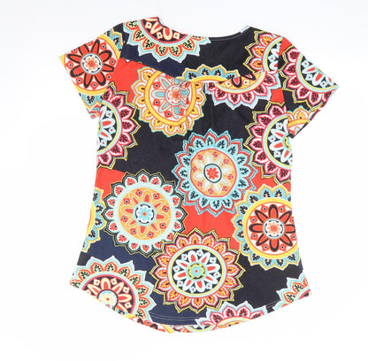 Womens UK Size M Preworn Multicoloured Tunic T-Shirt