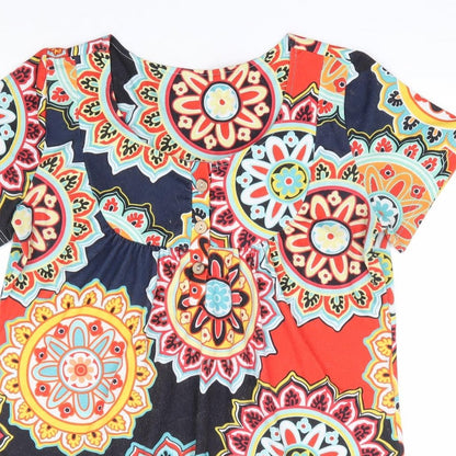 Womens UK Size M Preworn Multicoloured Tunic T-Shirt