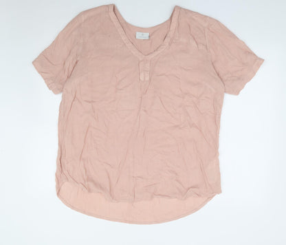 Womens UK Size L Kaffe Pink Basic Blouse