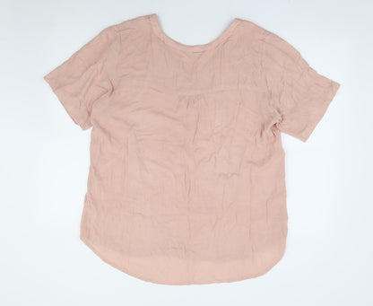 Womens UK Size L Kaffe Pink Basic Blouse