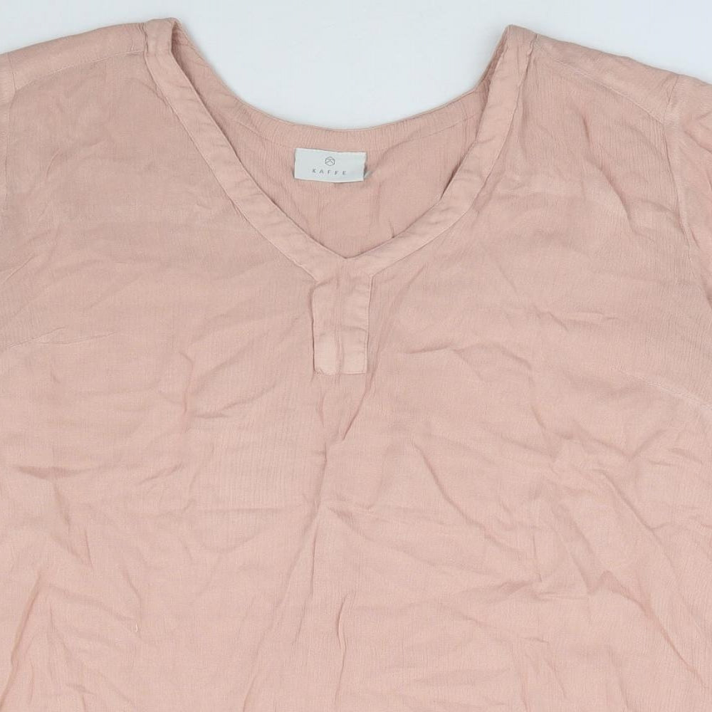 Womens UK Size L Kaffe Pink Basic Blouse