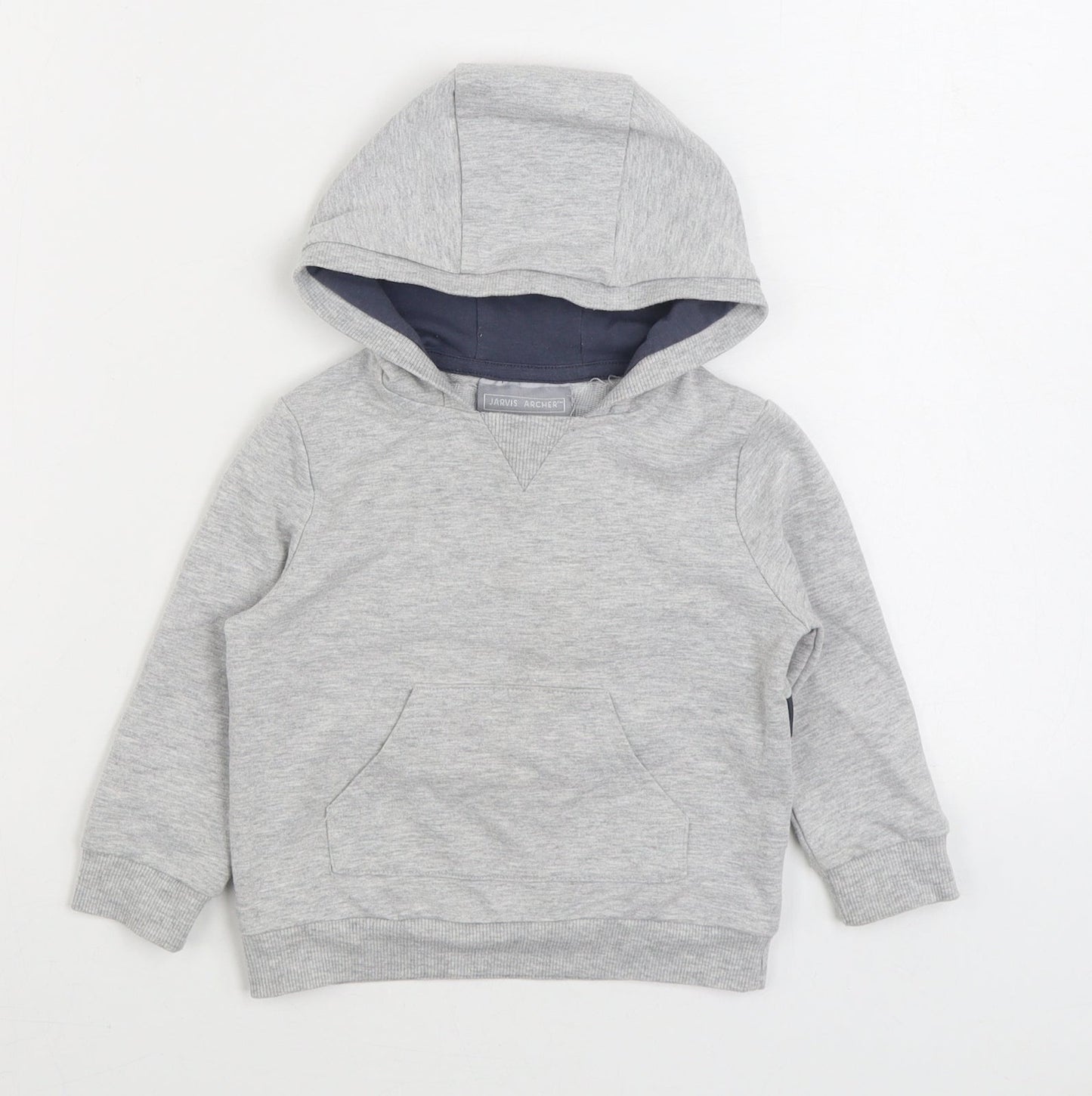 Jarvis Archer Boys Grey Cotton Pullover Hoodie Size 2 Years Pullover - Space Rocket Backpack
