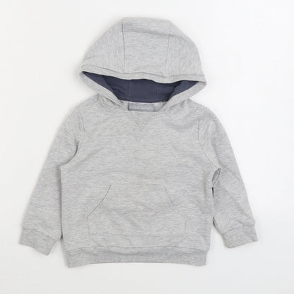 Jarvis Archer Boys Grey Cotton Pullover Hoodie Size 2 Years Pullover - Space Rocket Backpack