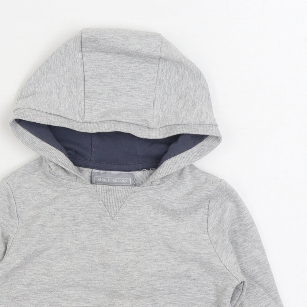 Jarvis Archer Boys Grey Cotton Pullover Hoodie Size 2 Years Pullover - Space Rocket Backpack