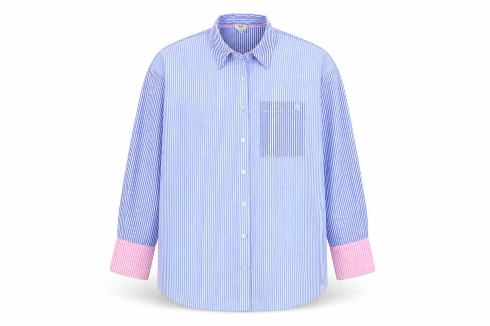 Mens UK Size XS River Island Blue  Button-Up Long Sleeve Casual Shirt