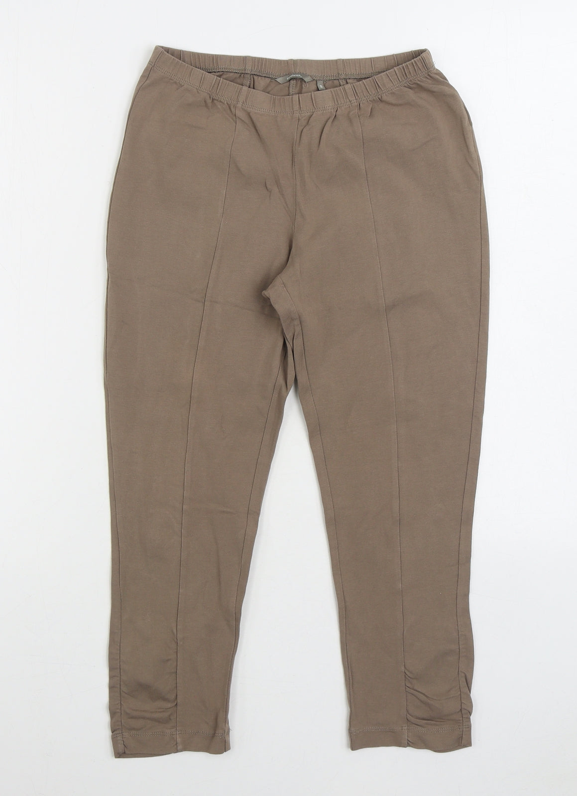 Sandwich Womens Brown Cotton Jogger Leggings Size S L22 in - Ruched Ankle