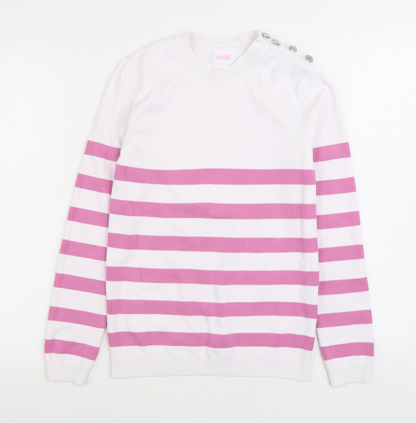 Womens UK Size S Savida White Pullover Jumper