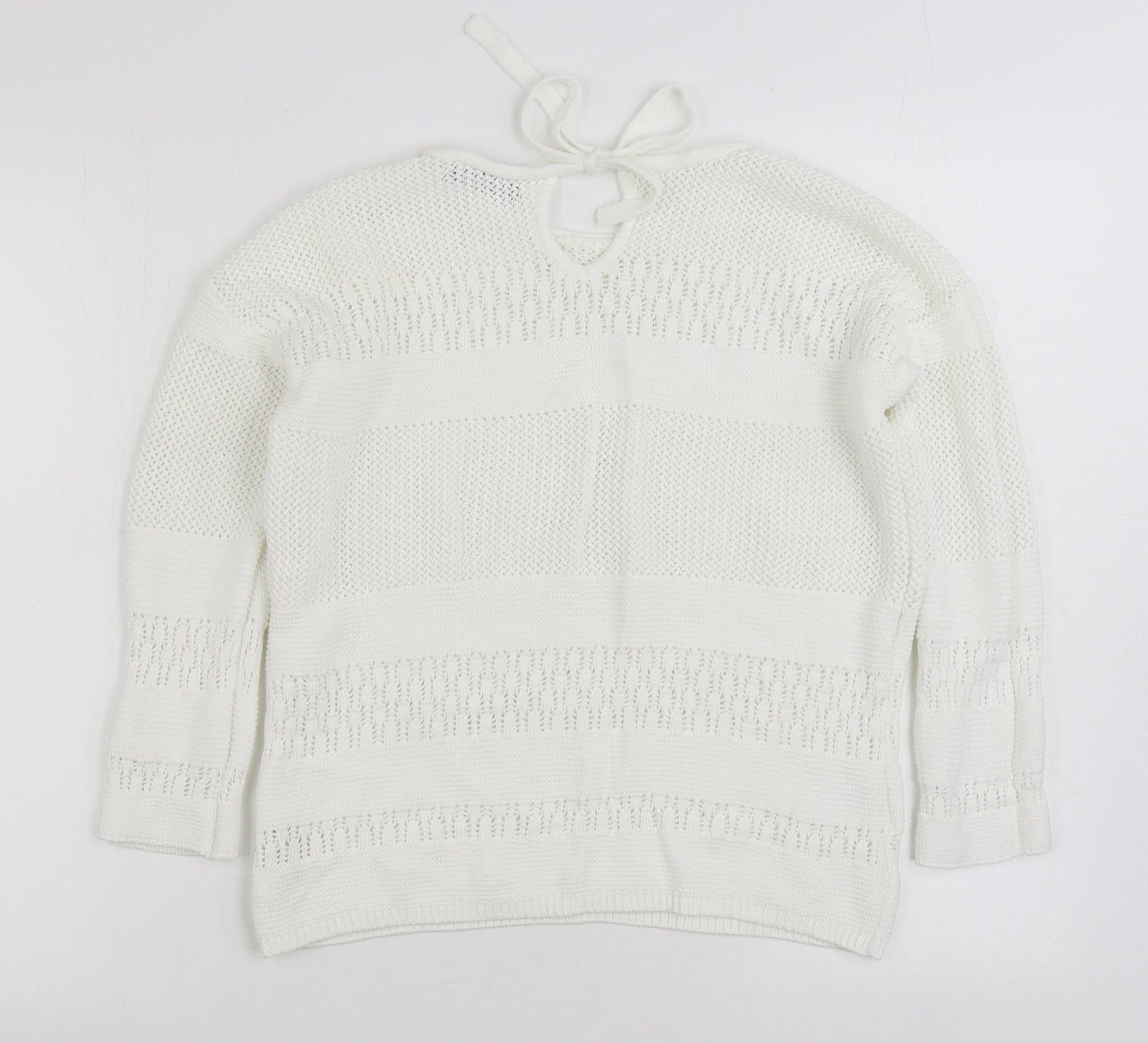 Womens UK Size S Dunnes Stores White Pullover Jumper