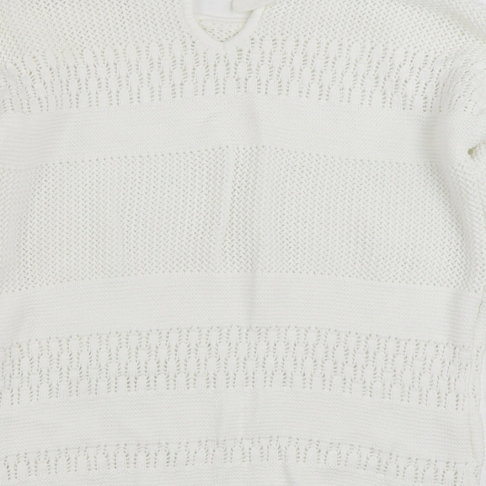 Womens UK Size S Dunnes Stores White Pullover Jumper