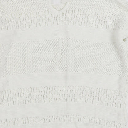 Womens UK Size S Dunnes Stores White Pullover Jumper