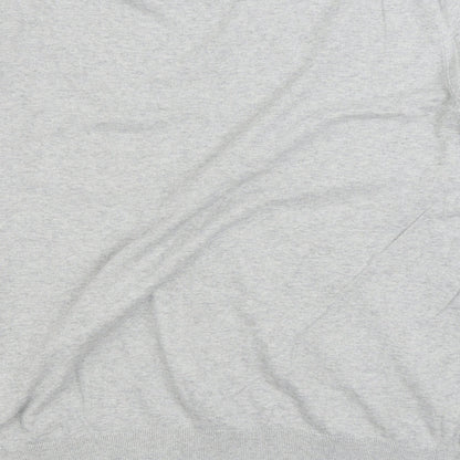 Burton Mens Grey V-Neck Cotton Pullover Jumper Size L