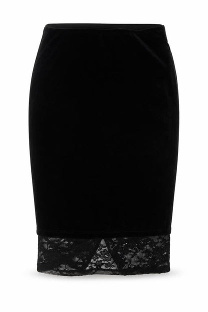 Womens UK Size M Only Straight & Pencil Velvet Skirt