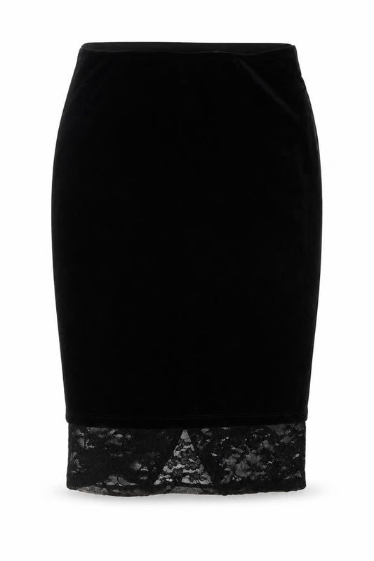 Womens UK Size M Only Straight & Pencil Velvet Skirt