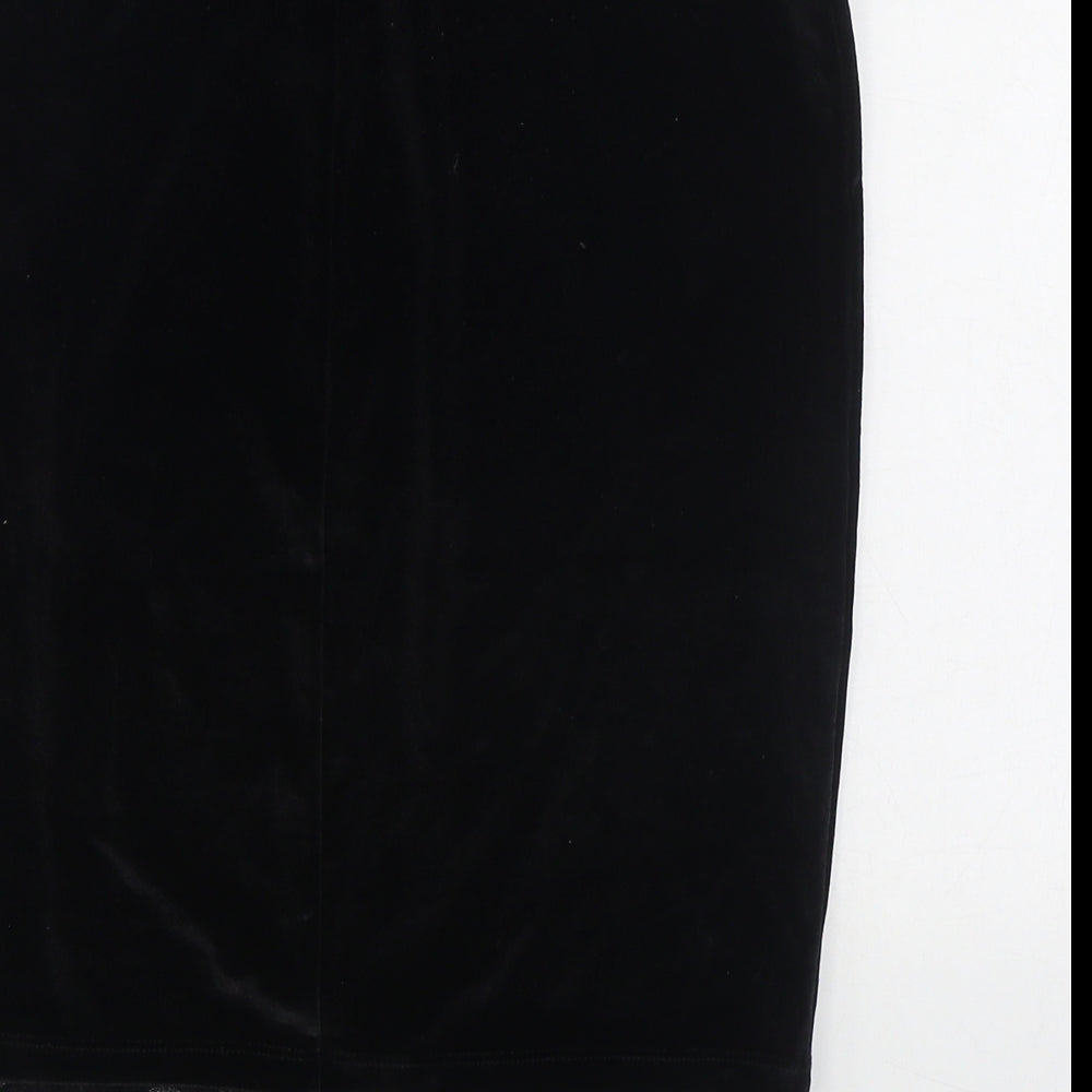 Only Womens Black Polyester Straight & Pencil Skirt Size M - Lace detail