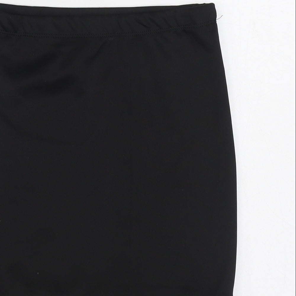 Papaya Womens Black Polyester Straight & Pencil Skirt Size M